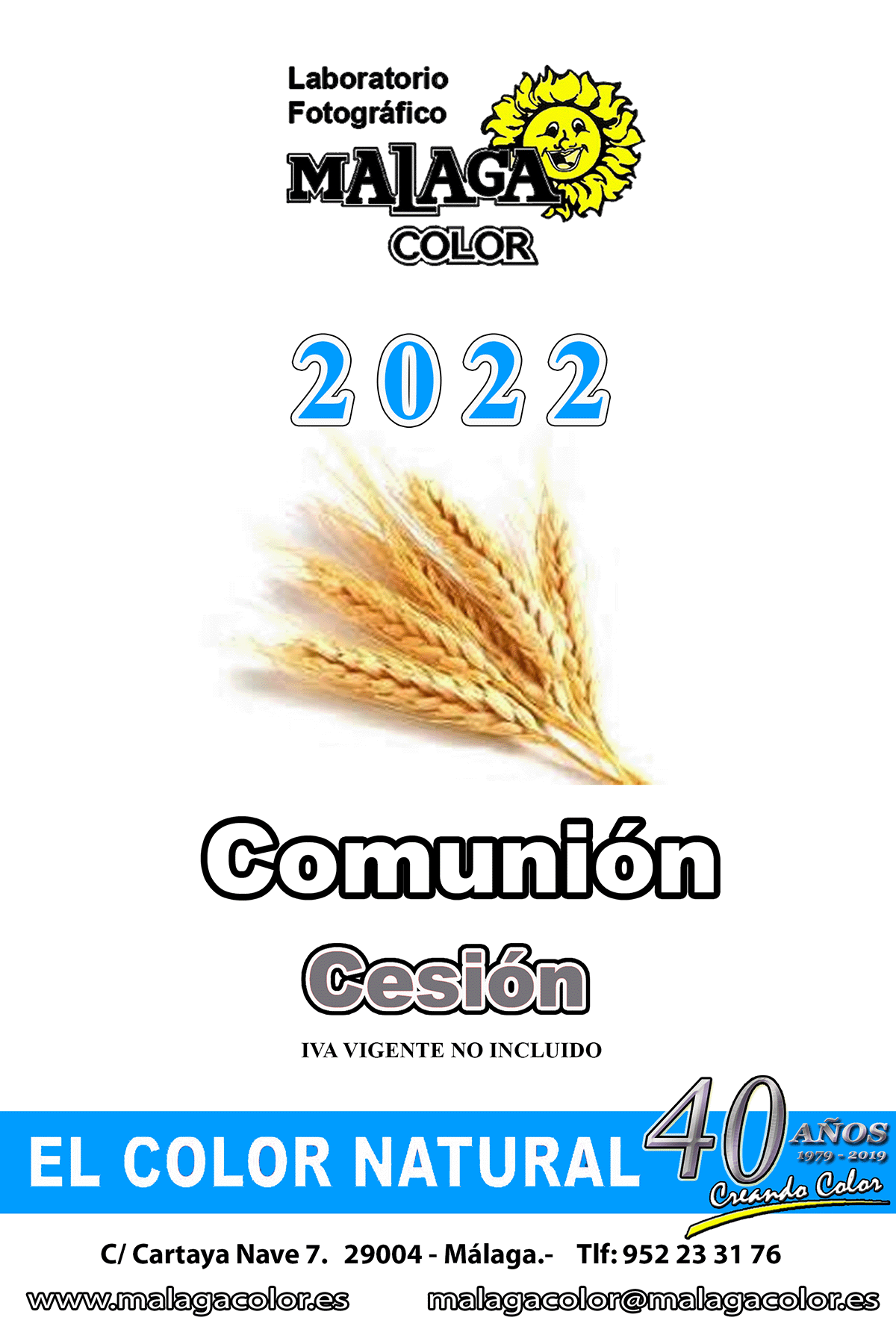Tarifa Comunión 2022