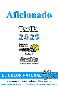 2. Tarifa General 2023 - Aficionado.